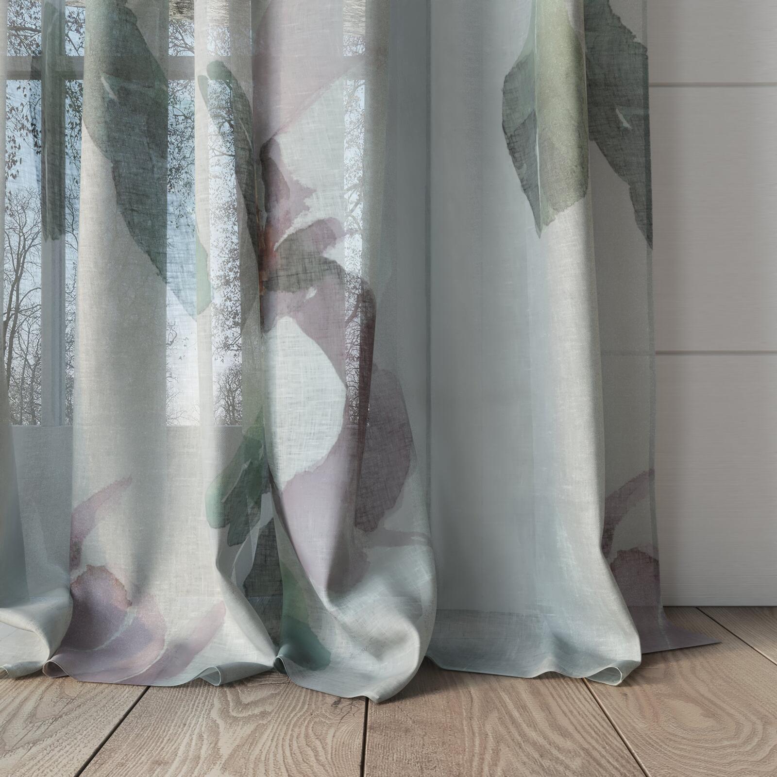 Mokum Magnolia Grande Sheer Amethyst | James Dunlop Textiles