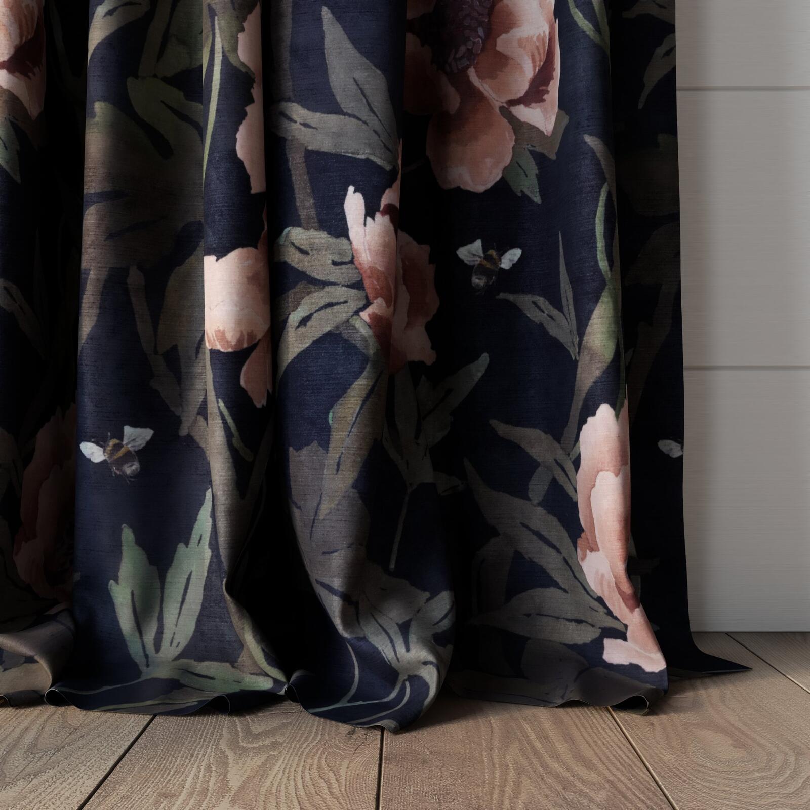 Mokum Peonia Velvet Midnight | James Dunlop Textiles