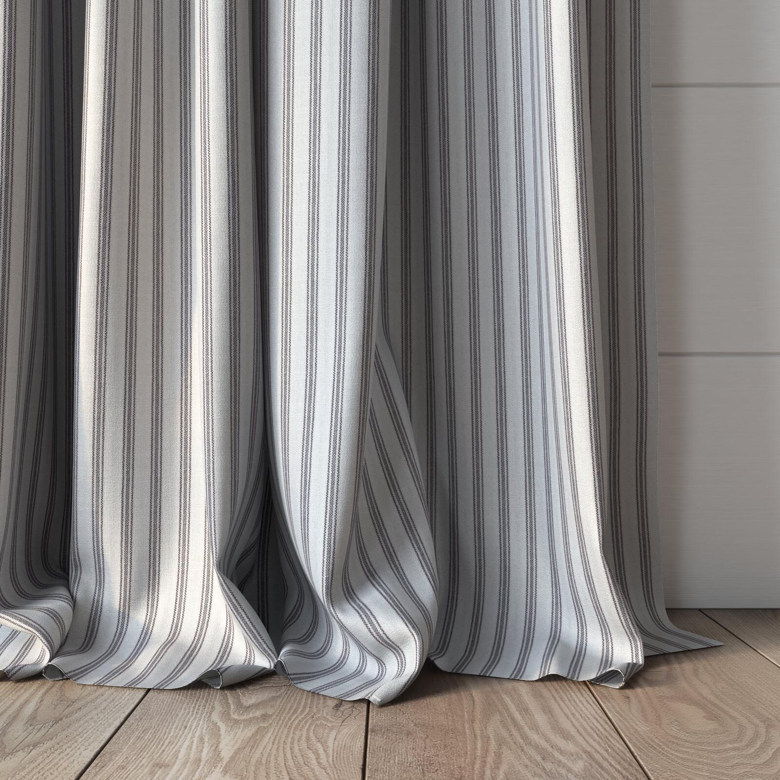 Zepel Chambray Ticking Black | James Dunlop Textiles